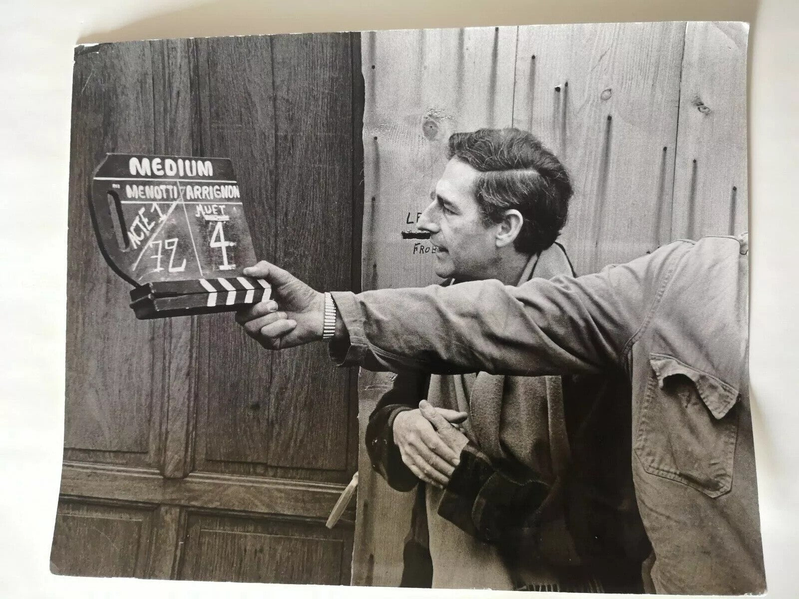 Menotti 3 photo argentiques vintage 1951 tournage cinéma Le Medium Ivan Farkas