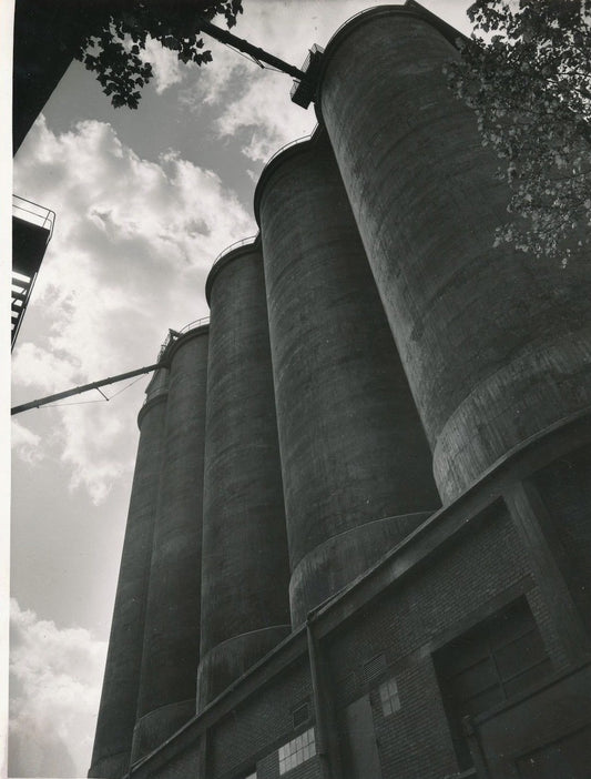 Photo architecture industrie tirage argentique époque v. 1950 Astra Asnières