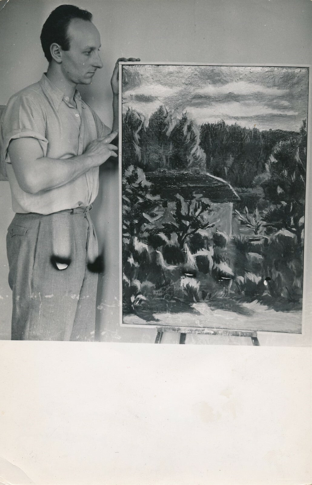 Jacques MAUHIN suite de 6 photographie par Michel SIMA peinture photo