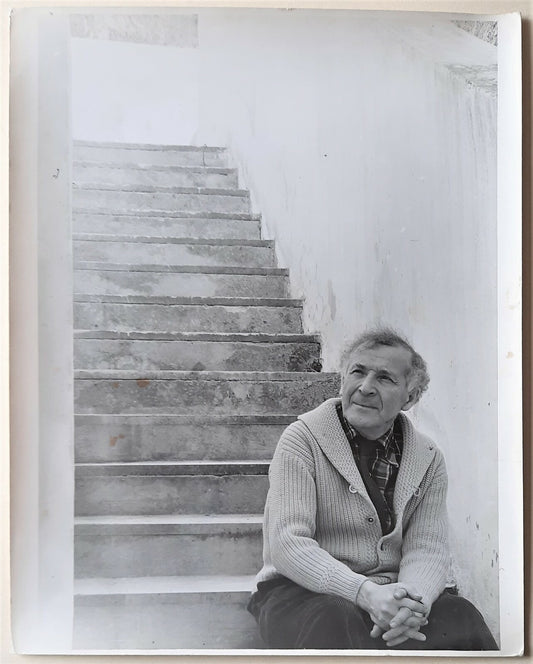 Marc CHAGALL photo photographie époque Saint-Paul-de-Vence 1955 escalier