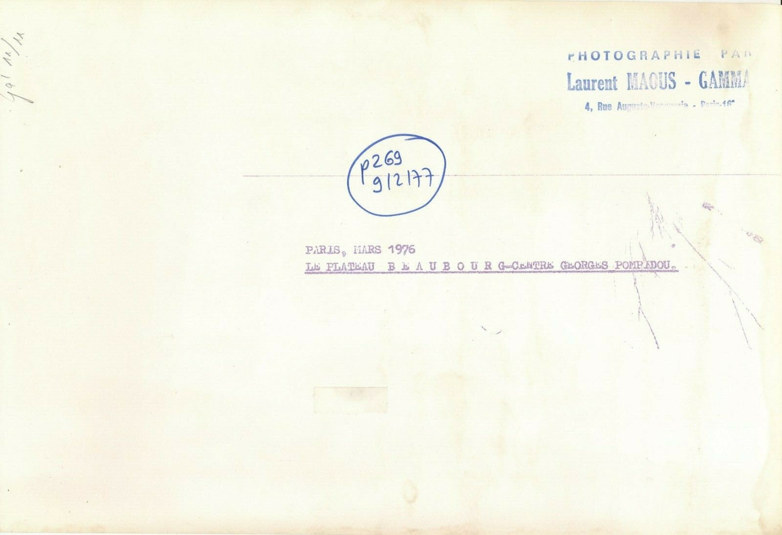 Paris Plateau Beaubourg destruction photo argentique époque Laurent Maous