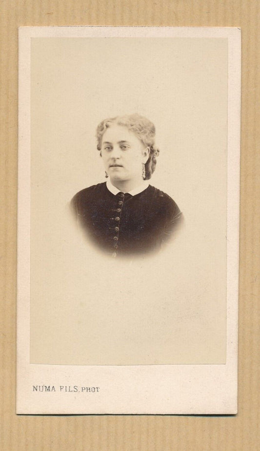 comédienne Blanche PIERSON albumine carte de visite cdv photo Numas fils