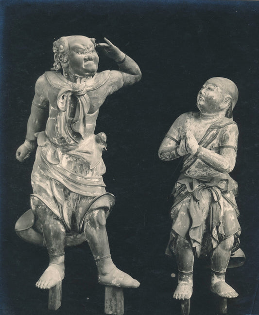 Japon Fudo Myo-o divinité bouddhique photo argentique d’époque années 1940 photo