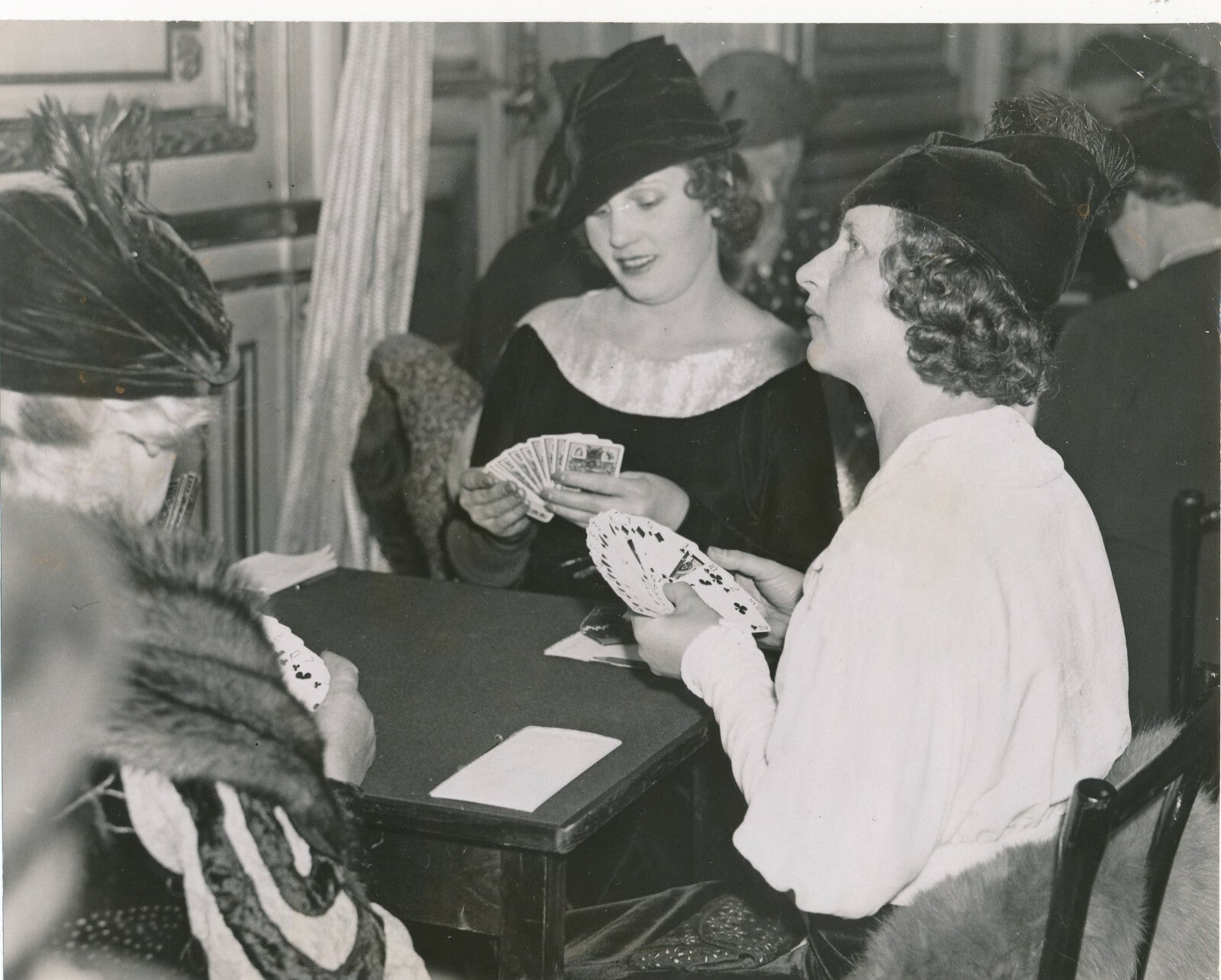 Jeu de bridge, Sunderland House, Curzon, Londres photo photographie 1934