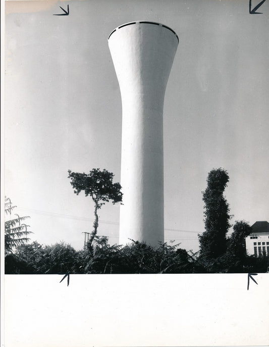 photo Architecture château d eau tirage argentique époque v. 1970 presse