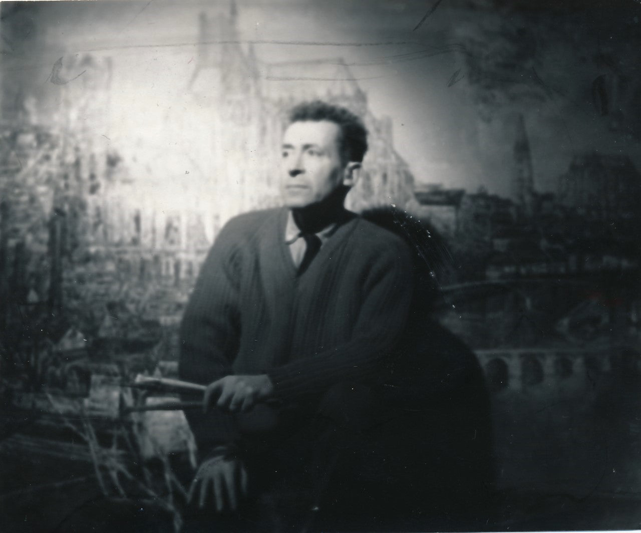 MAC AVOY (1905-1991), peintre 2 portraits photo époque années 50
