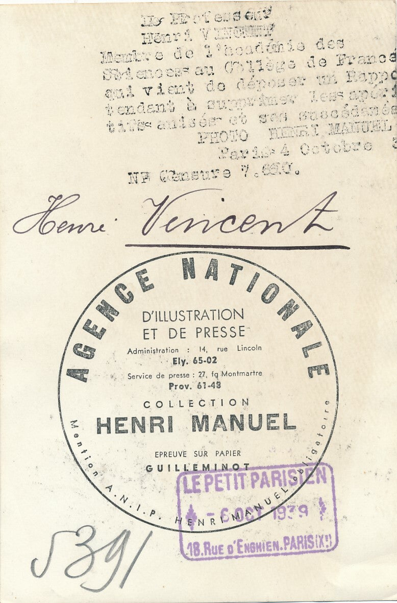 Hyacinthe VINCENT (1862-1950) médecin vaccins photographie argentique époque