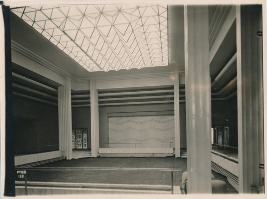 Intérieur Art déco salle réception ? Photo argentique d’époque1er mars 1931 