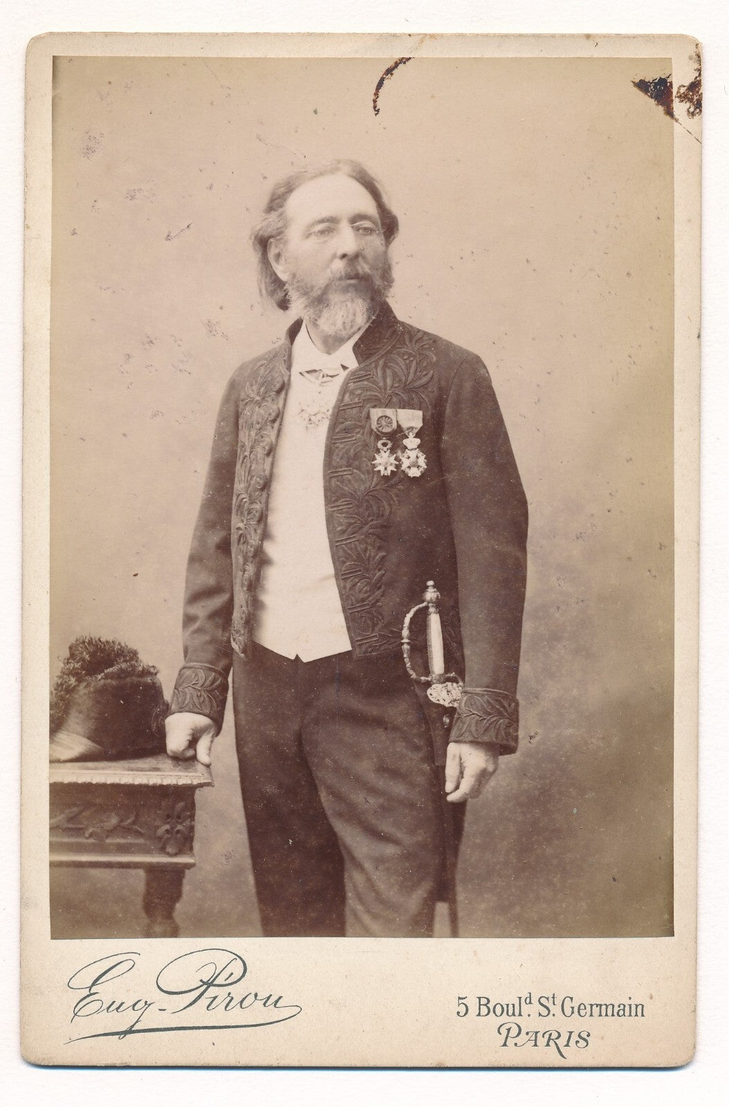 Jules BRETON peintre photo photographie albumine académicien Eugène Pirou