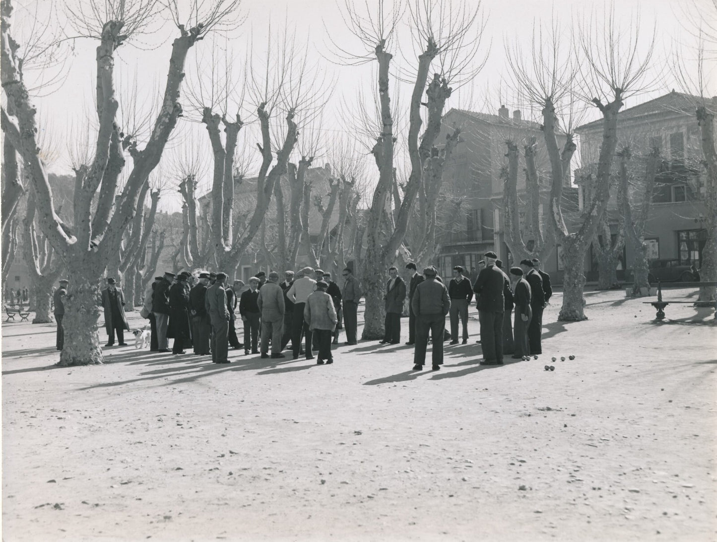 la partie de pétanque Pierre Boucher photo photographie village rualité hiver
