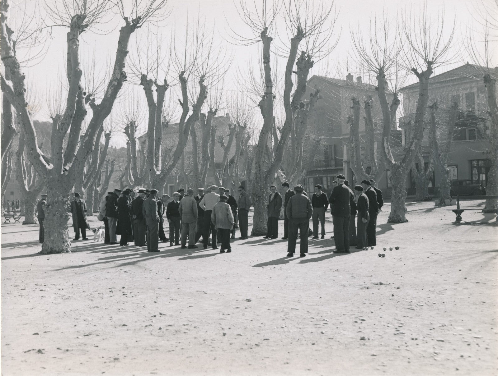 la partie de pétanque Pierre Boucher photo photographie village rualité hiver