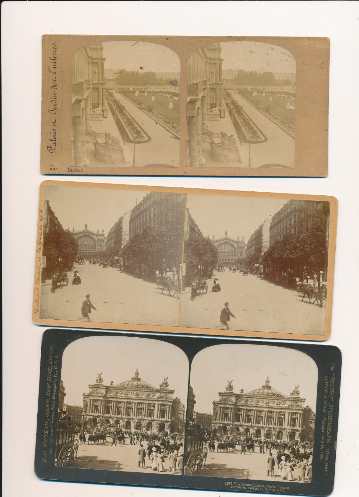 Paris 20 cartes stéréoscopique photo photographie 1860-1901 stéréo stereo