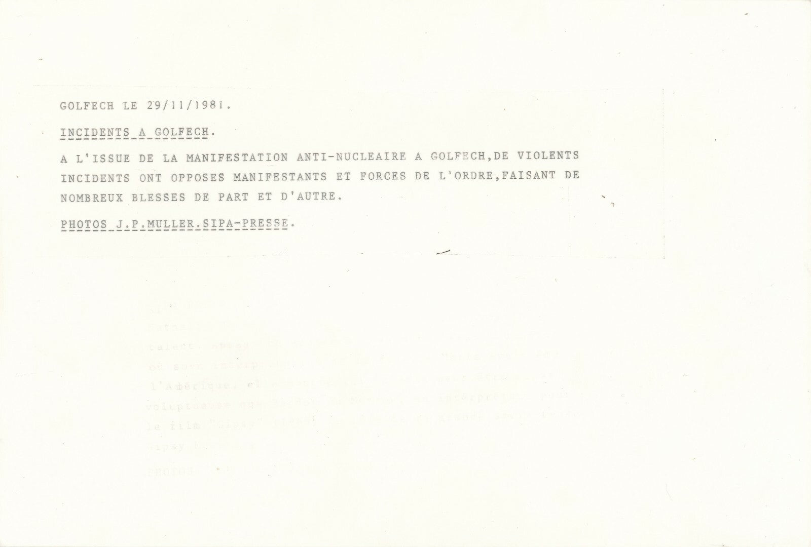 Golfech Tarn et Garonne nucléaire 1981 manifestation photo photographie