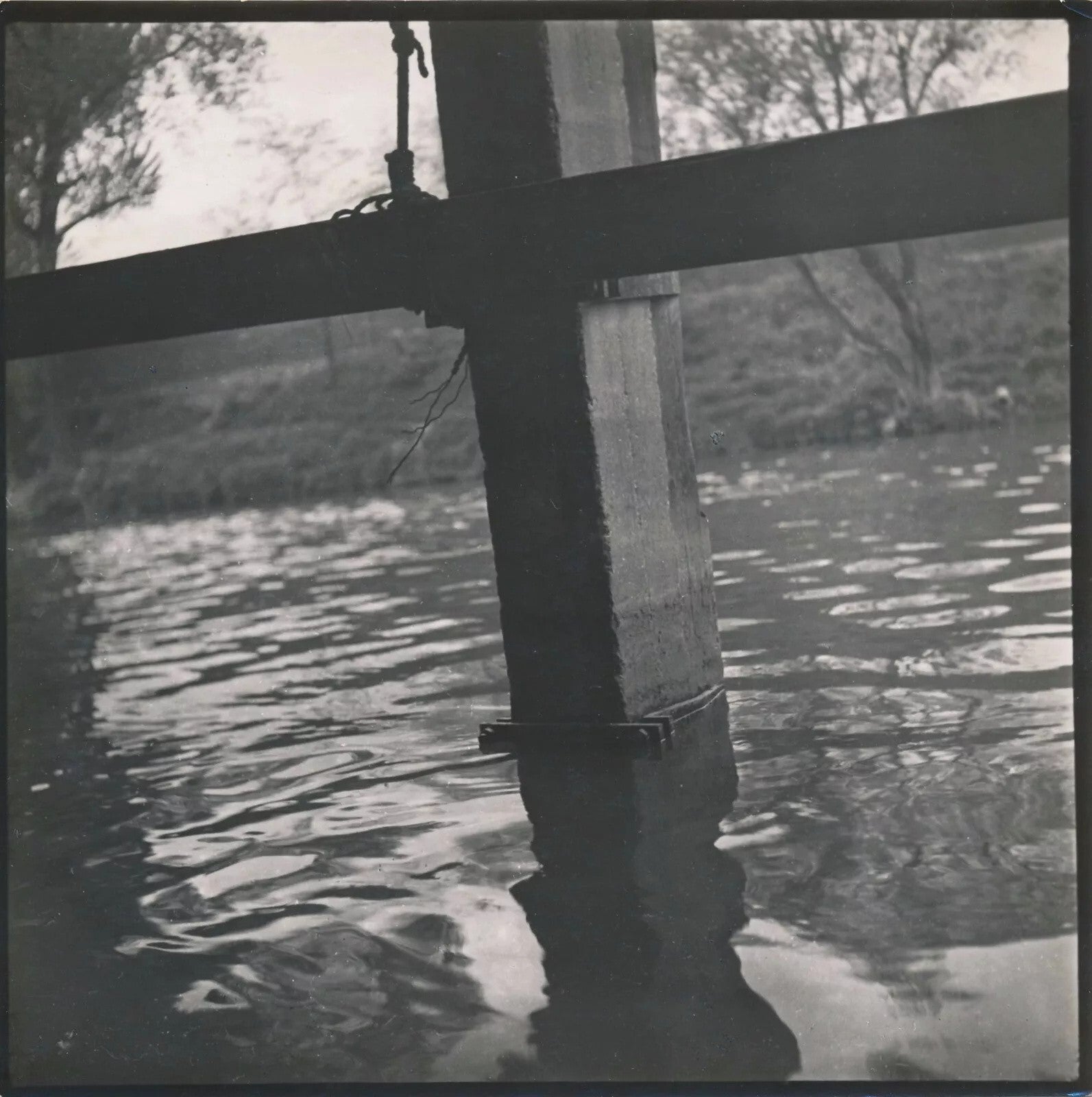 F. Franc-Lamy 3 photo photographie v. 1930 paysage eau péniche