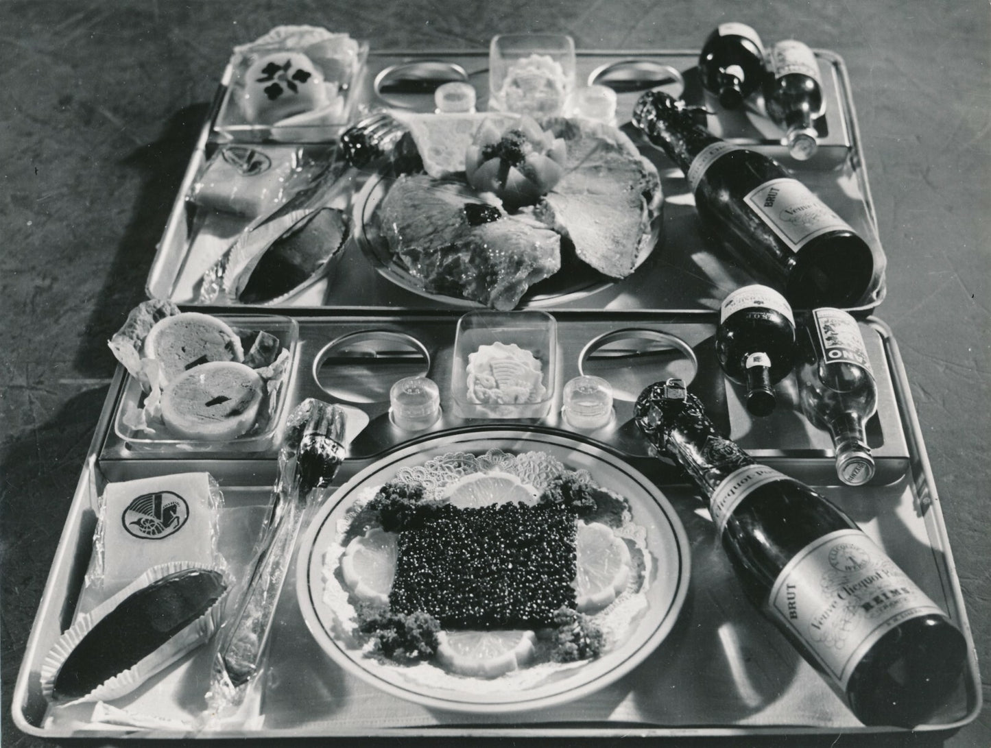 Plateau repas avion Luxe Air France 1956 photo photographie avion
