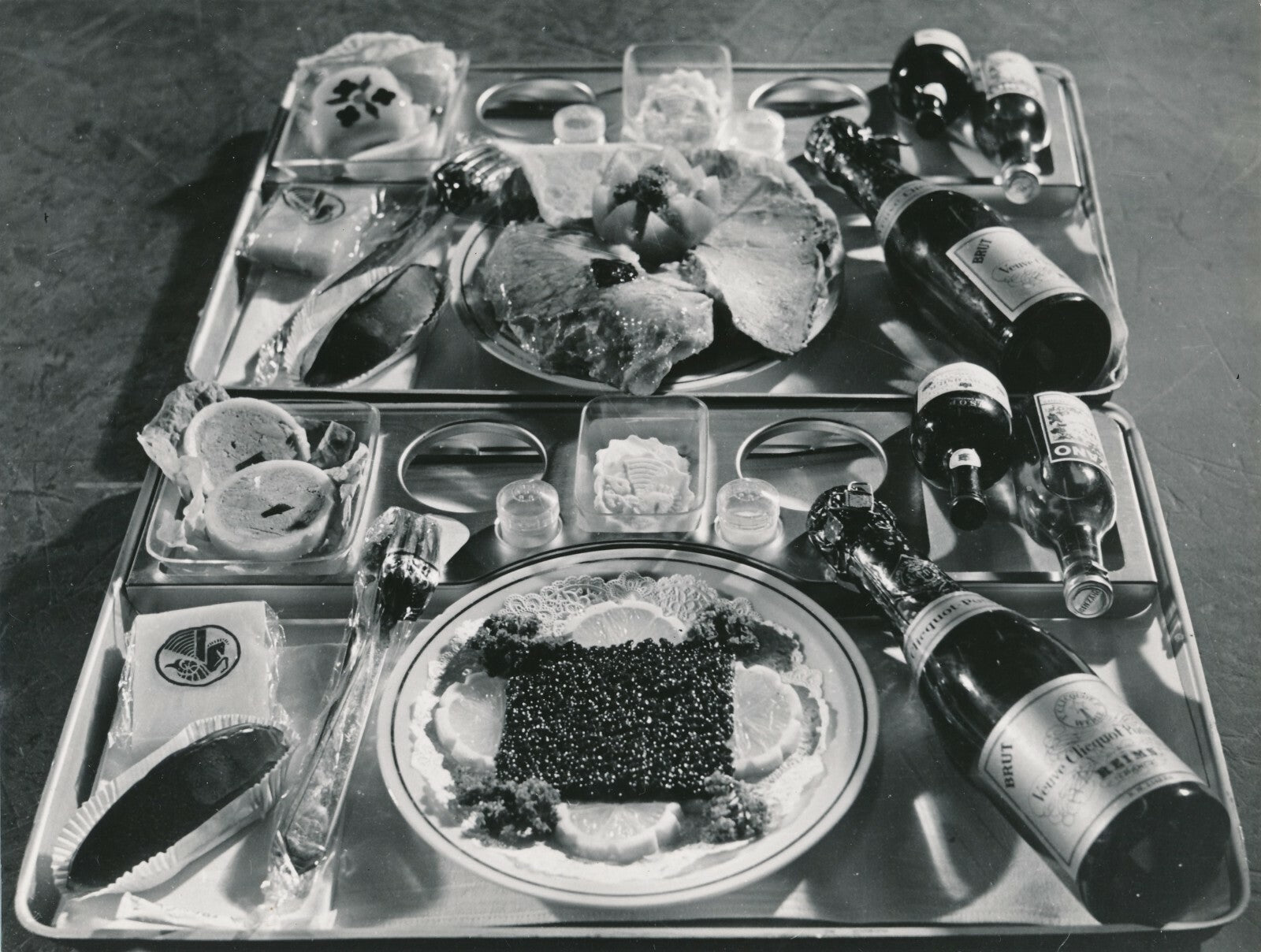 Plateau repas avion Luxe Air France 1956 photo photographie avion