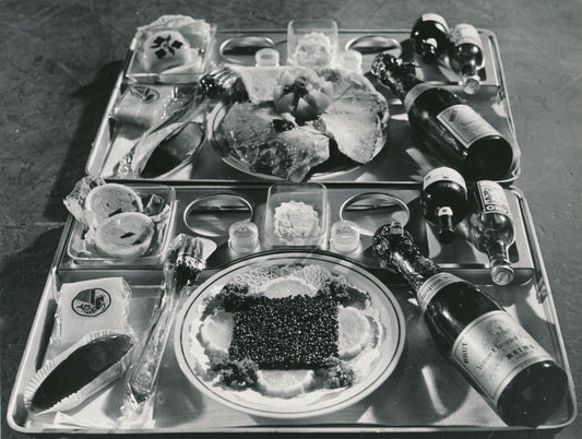 Plateau repas avion Luxe Air France 1956 photo photographie avion