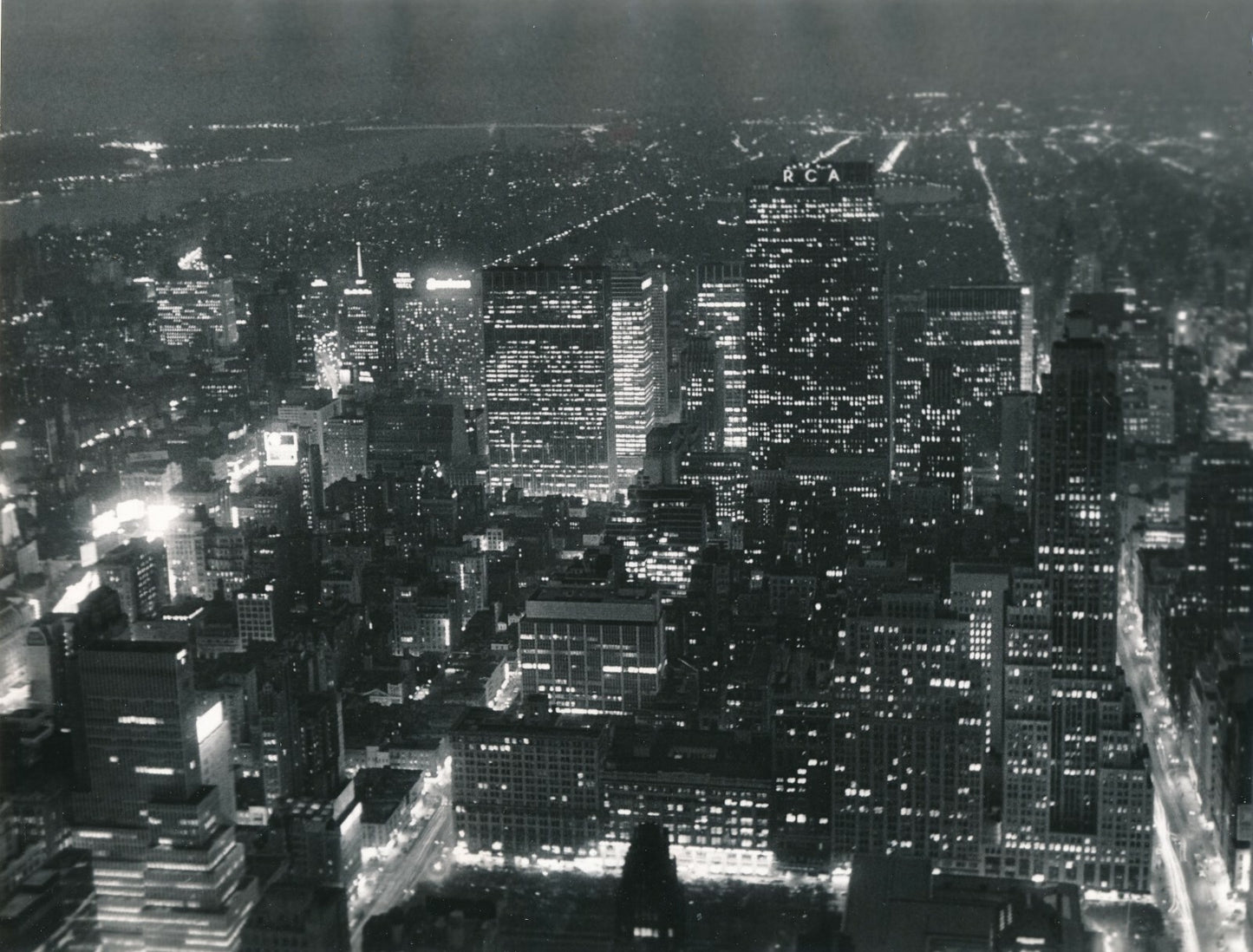 New-York nuit 2 tirages époque photo photographie architecture v. 1960
