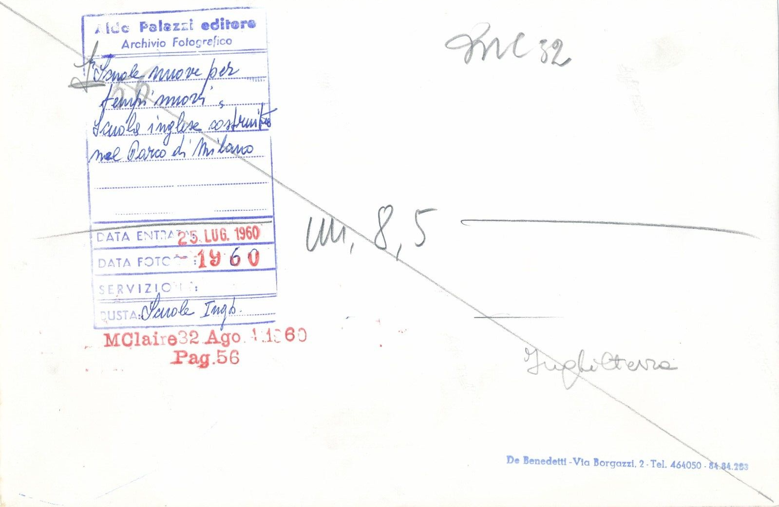 Milan design intérieur école anglaise Scuola Inglese photo photographie époque