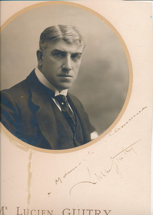 Lucien GUITRY photo photographie signée dédicacée Clemenceau Auguste Bert