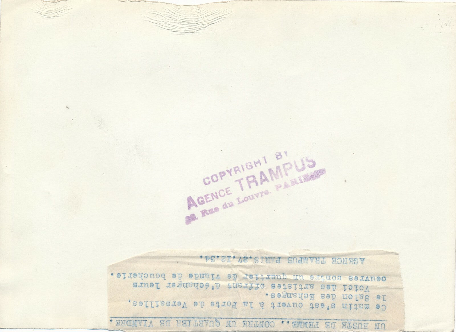 peinture contre viande Salon des échanges 1934 Versailles photo photographie