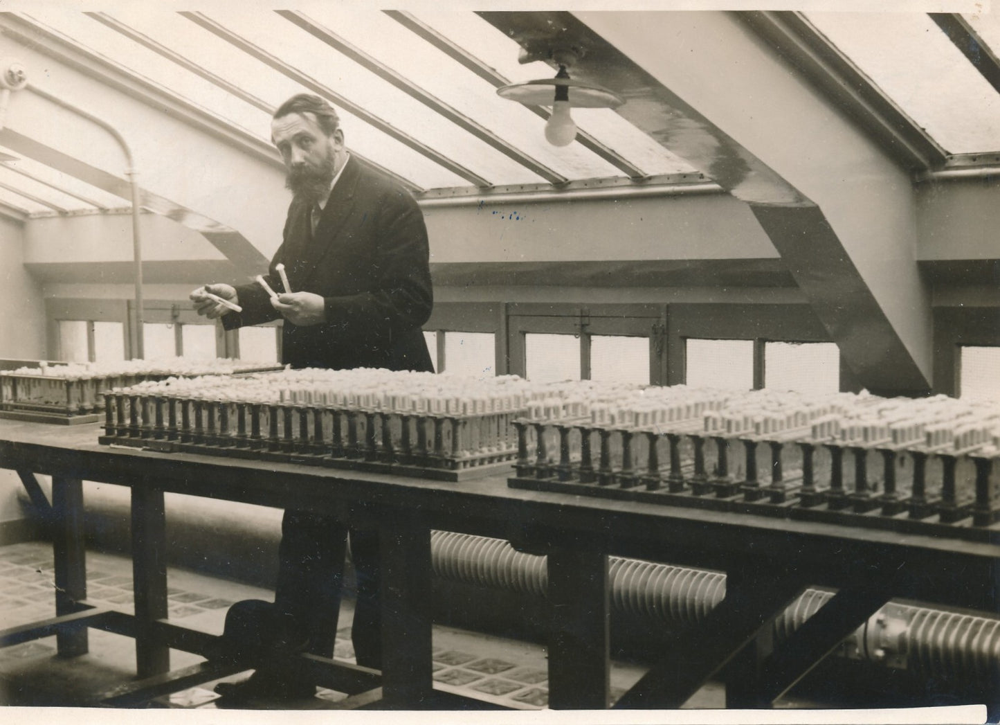Émile ROUBAUD biologiste photo photographie laboratoire maïs insecte