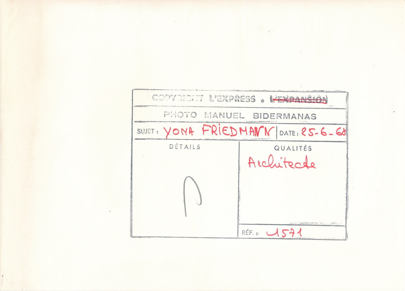 Yona FRIEDMAN architecte photo photographie époque Manuel Bidermanas