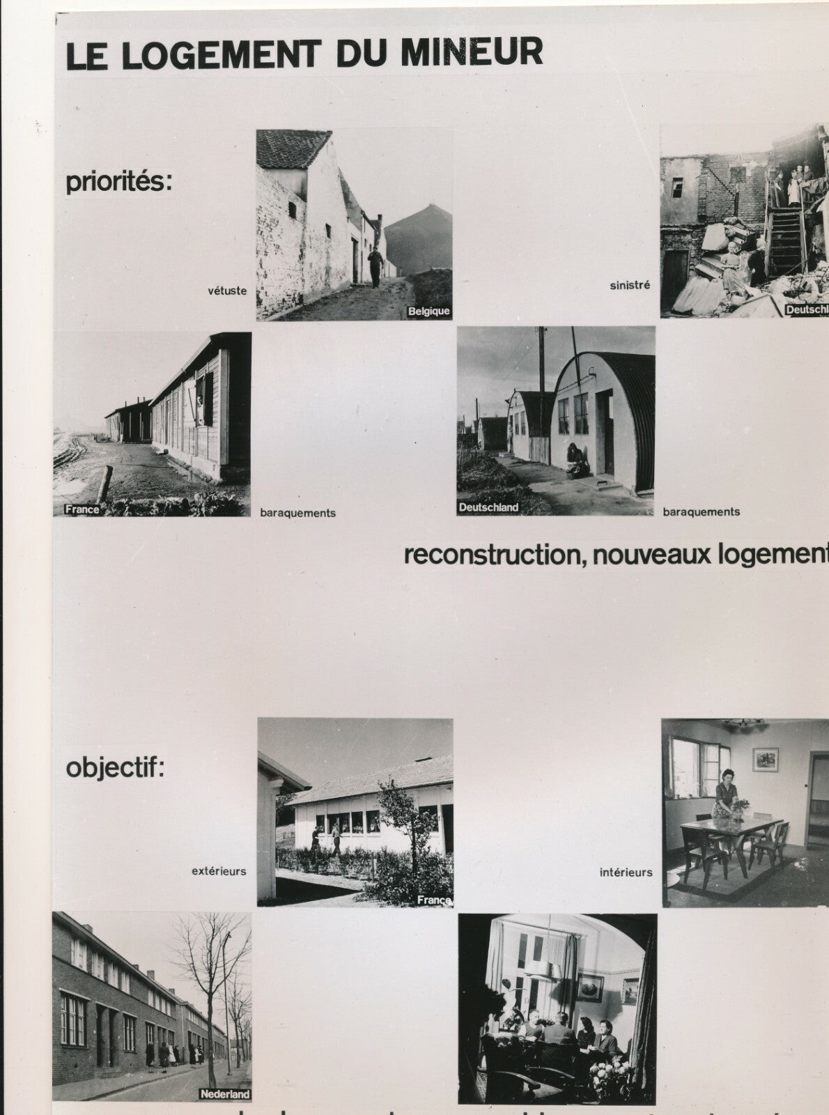 graphisme plan Marshall France 1950 mines et mineurs photo photographie