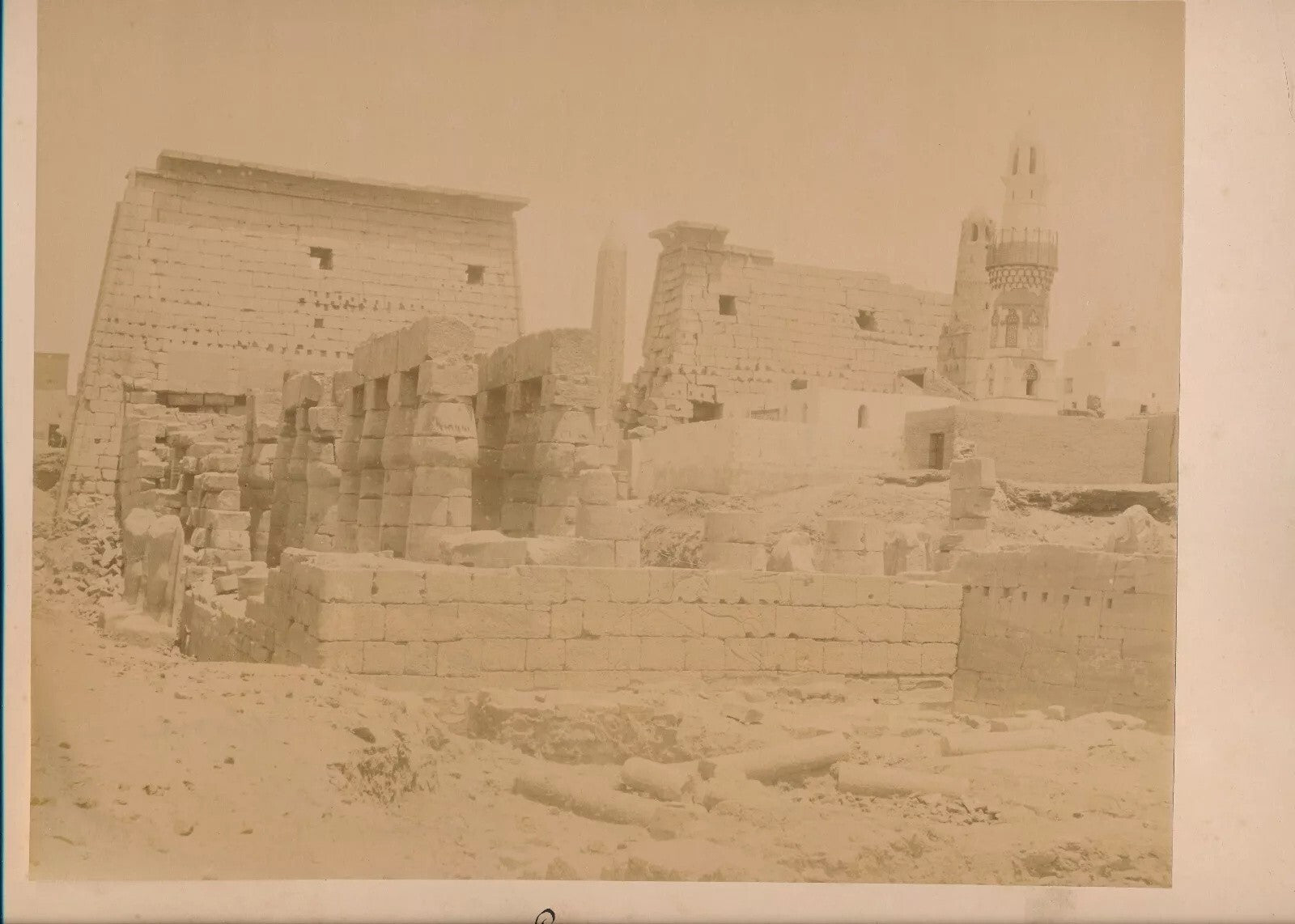 égypte 4 photographie album pyramide Keops Karnak Thèbes v. 1870 albumine photo