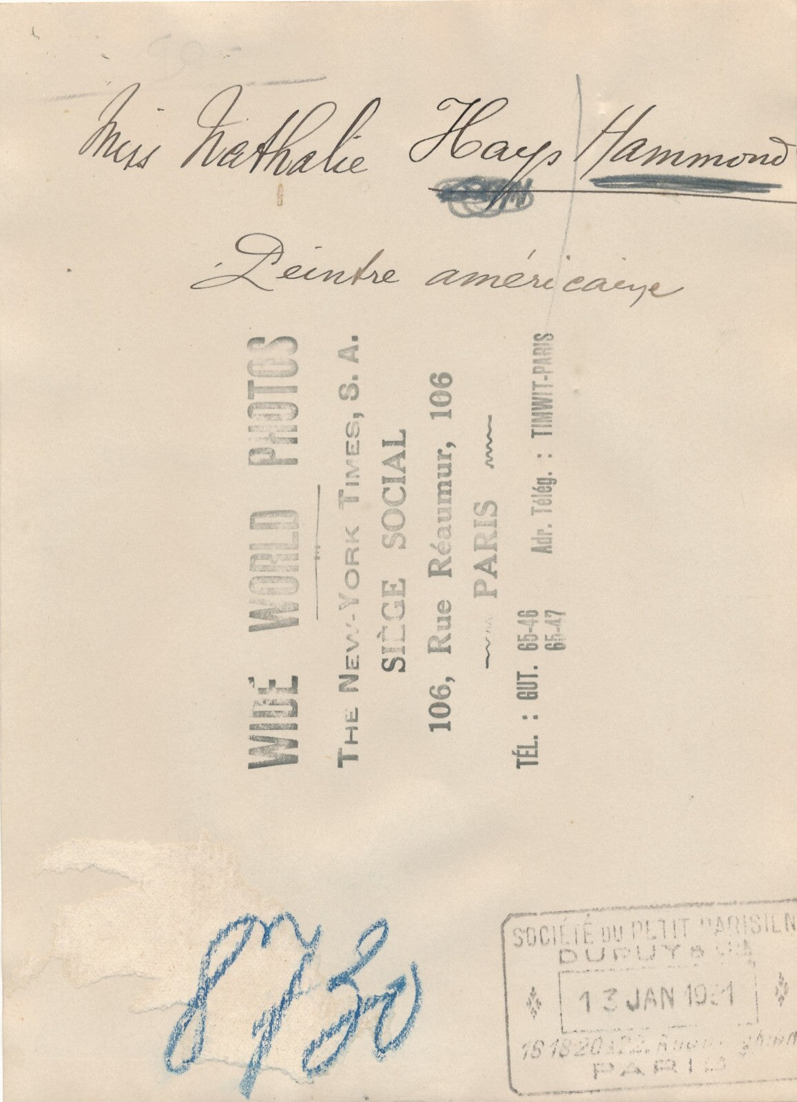 Natalie HAYS HAMMOND art textile peintre 1931 photo photographie époque