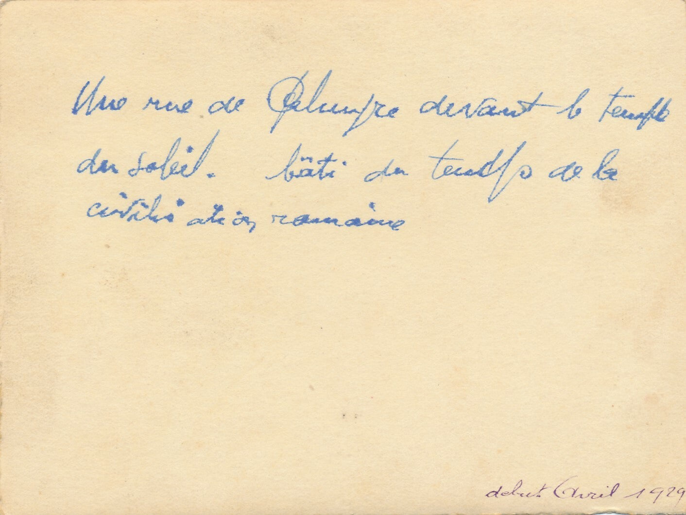 Palmyre Syrie vue rue ville temple du soleil 1929 photo photographie