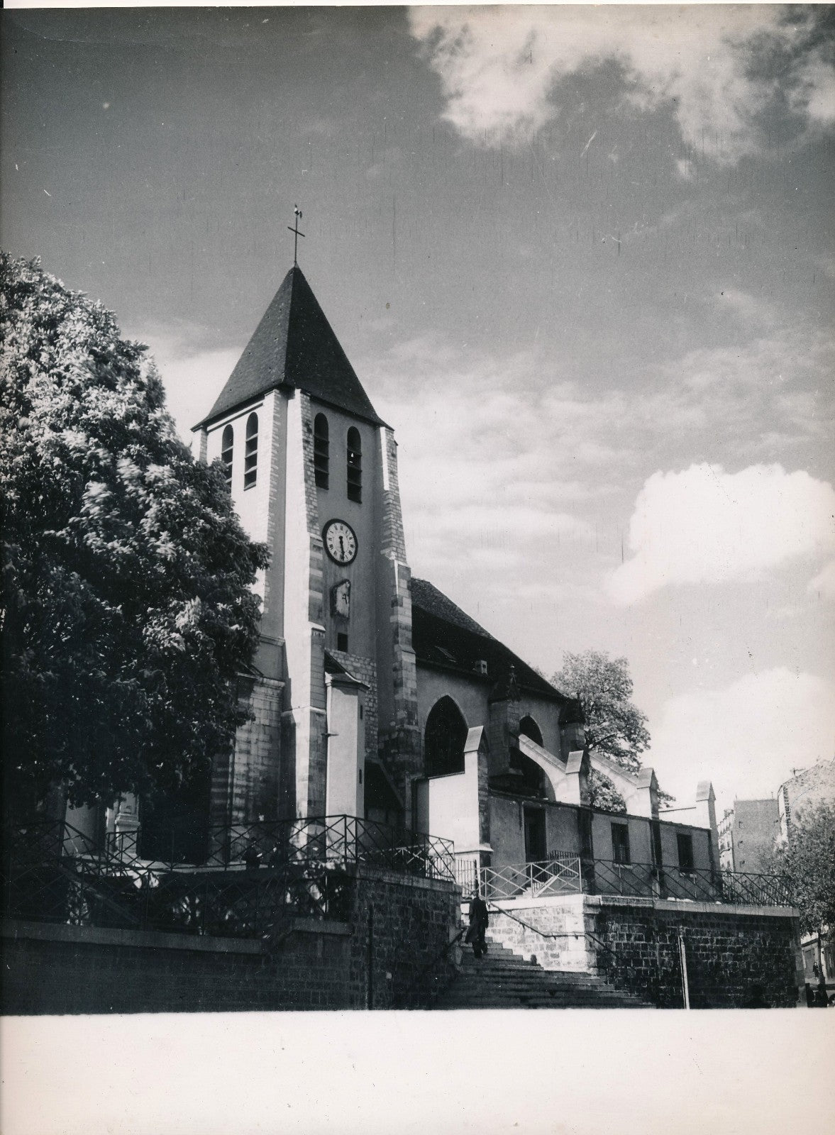 Paris église Saint Germain de Charonne photo argentique époque Marcelle Heilly