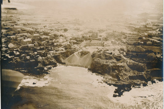 Ruines Byblos Liban 1927-1929 vue aerienne militaire photo photographie vintage