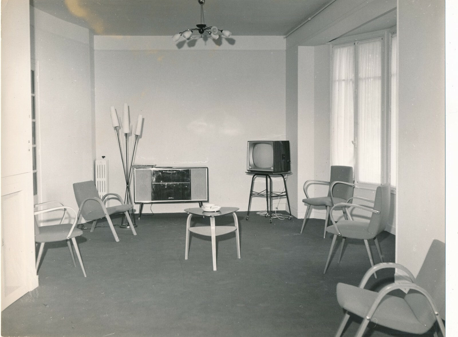 Design intérieur télévision mobilier v. 1960 photo photographie Michaux Bellaire