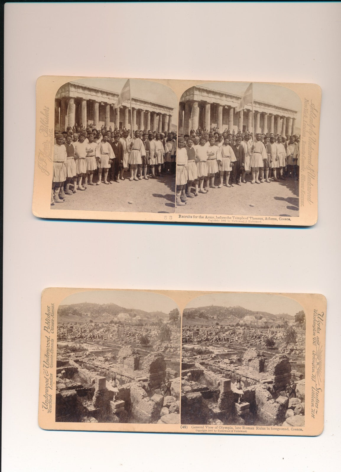 Grèce 2 stereo stéréo albumine photo photographie