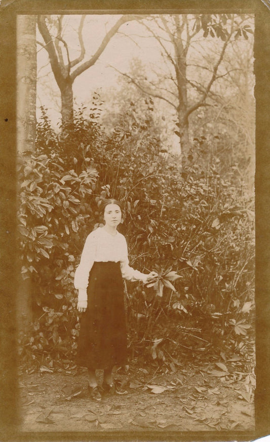 Photo Femme bosquet papier citrate 1910-1920 snapshot photographie