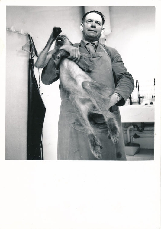 Le vétérinaire avec un singe photo photographie argentique époque v. 1960