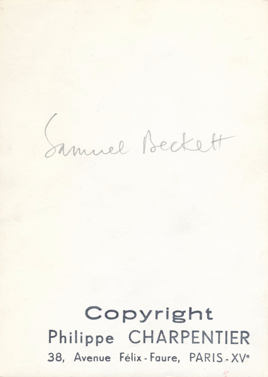 photographie Samuel Beckett tirage argentique d'époque V. 1960 écrivain 