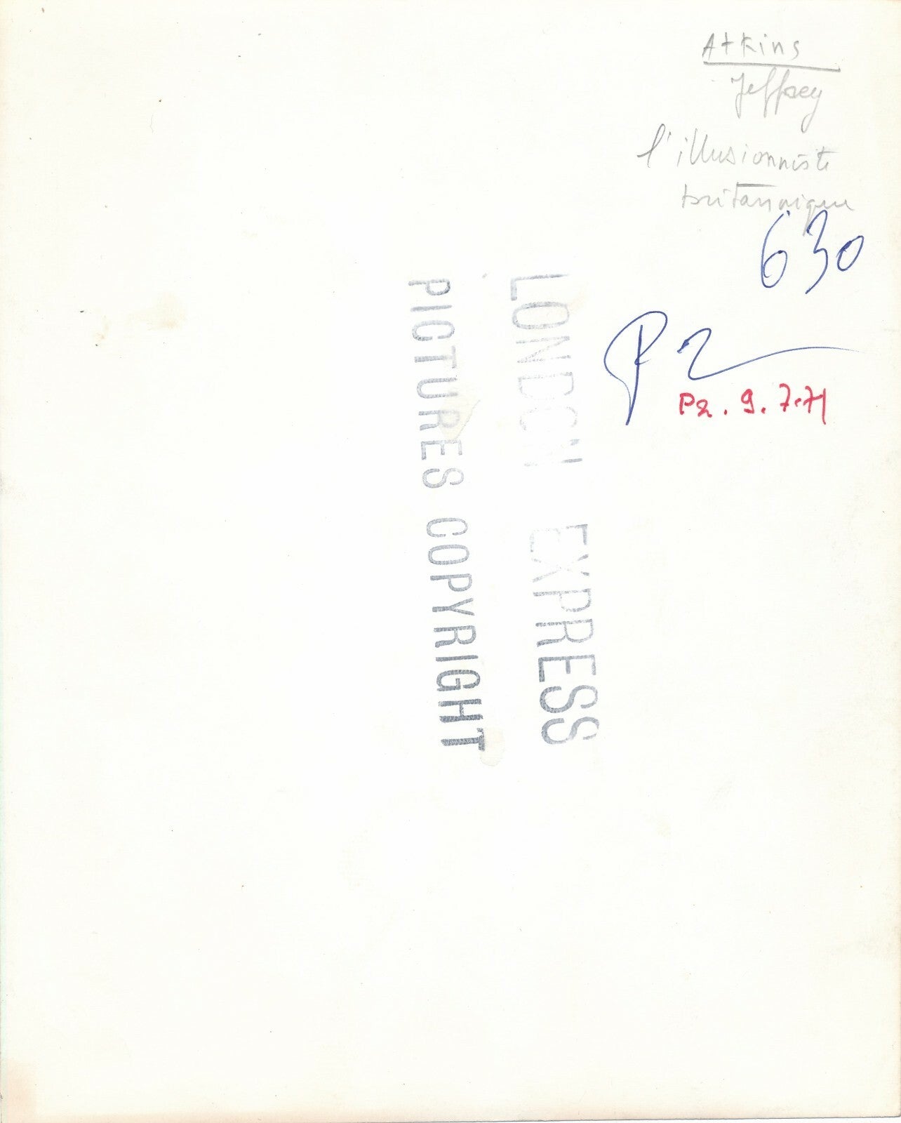 Jeffery ATKINS magicien anglais magician photo photographie époque corps twa