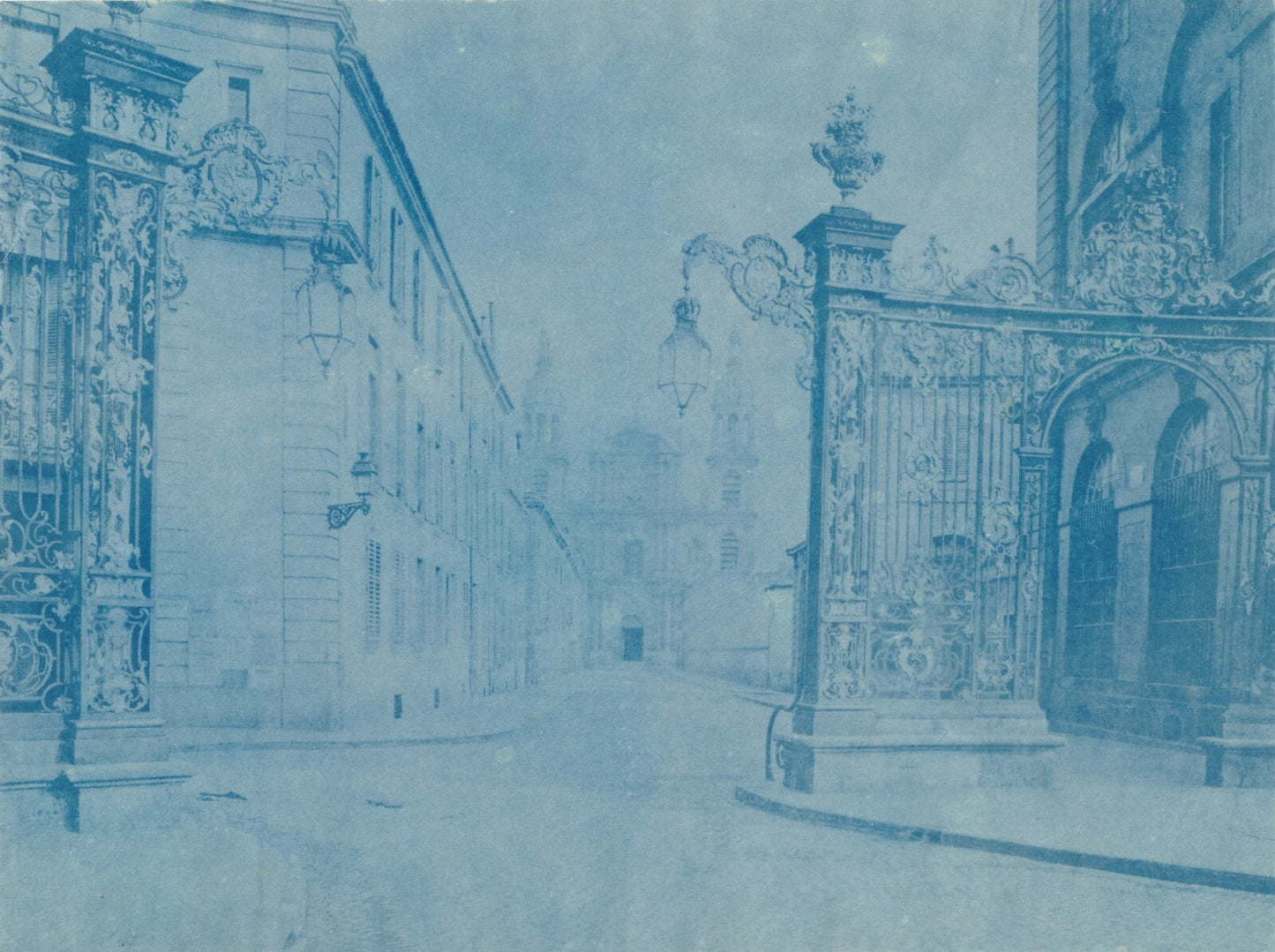 Nancy place de la Carrière lampadaire 2 cyanotypes photo photographie