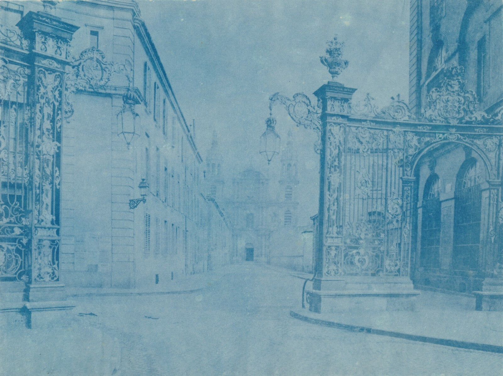 Nancy place de la Carrière lampadaire 2 cyanotypes photo photographie