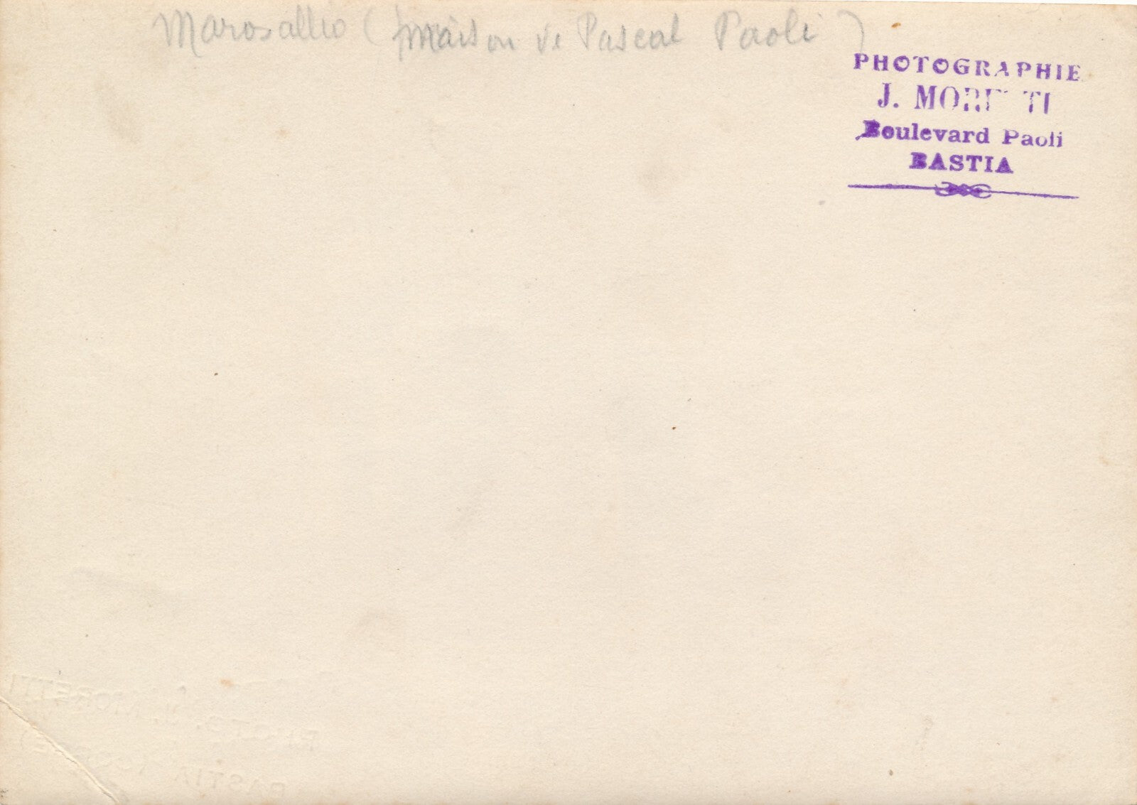 Corse Pascal Paoli Morosaglia photo photographie époque v. 1920 Moretti
