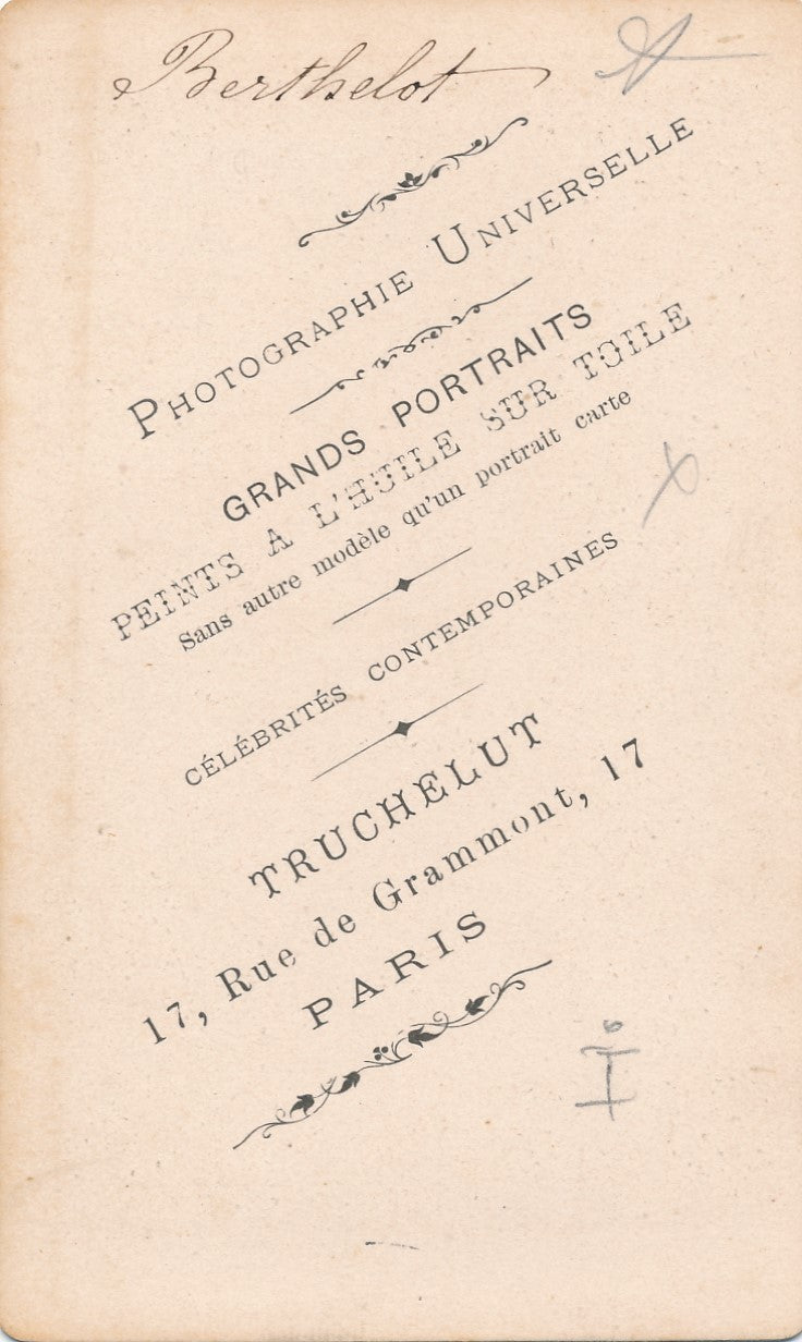 Marcellin BERTHELOT chimiste sciences albumine carte visite photographie
