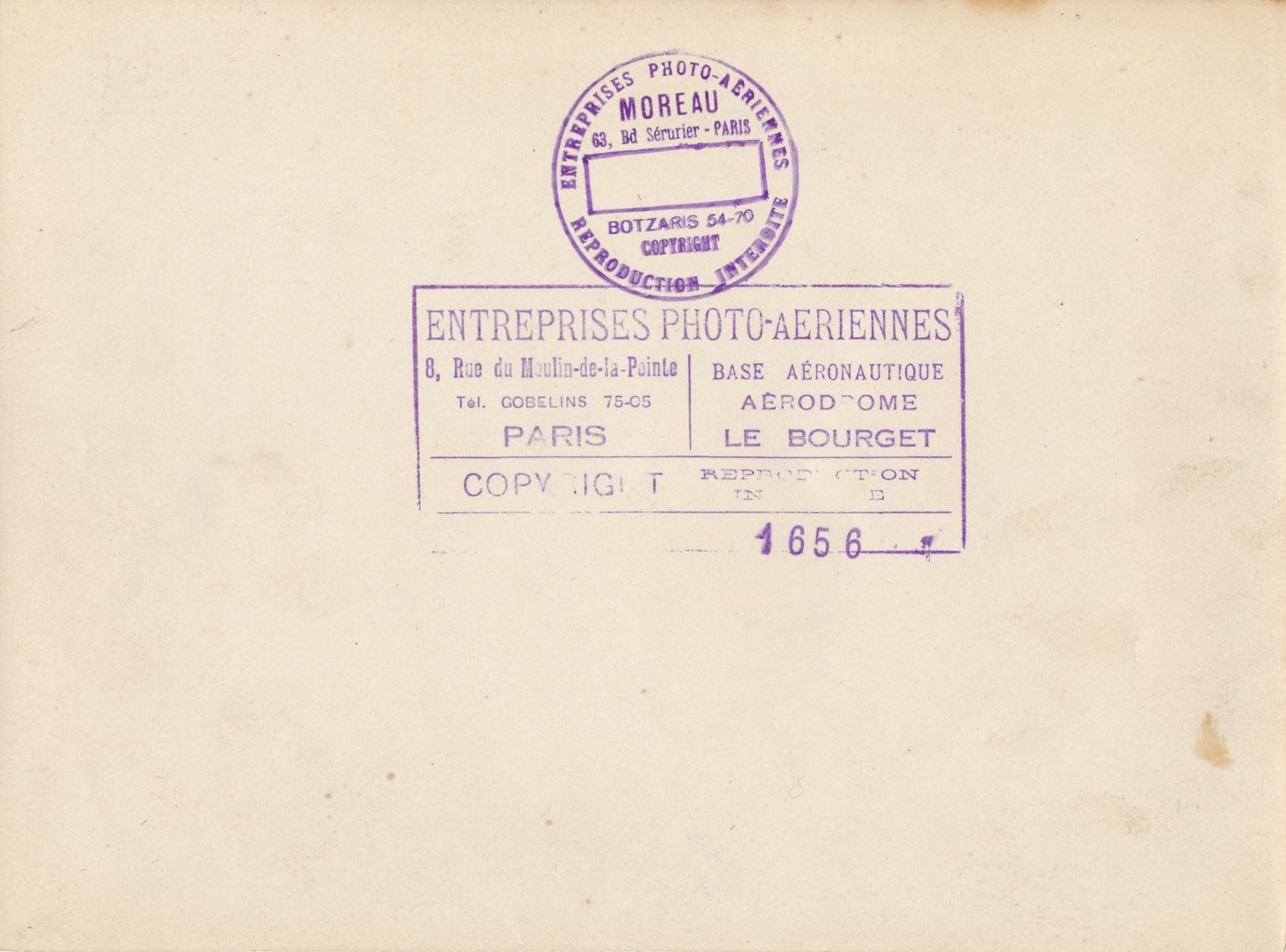 Aéroport à identifier vue aérienne photo argentique époque années 1940 photo