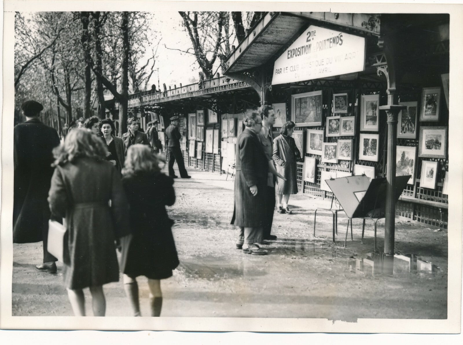 Exposition peinture Club artistique VIIIe Paris photo photographie presse 1944
