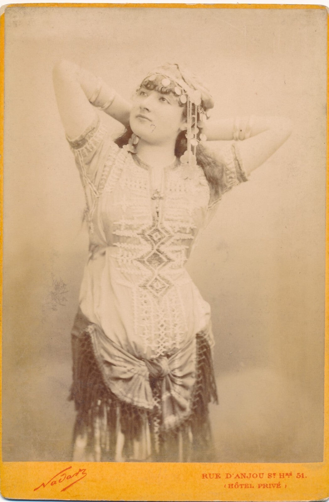 Nadar 2 photo photographies albuminé actrice théâtre Mlle Dubois v. 1880
