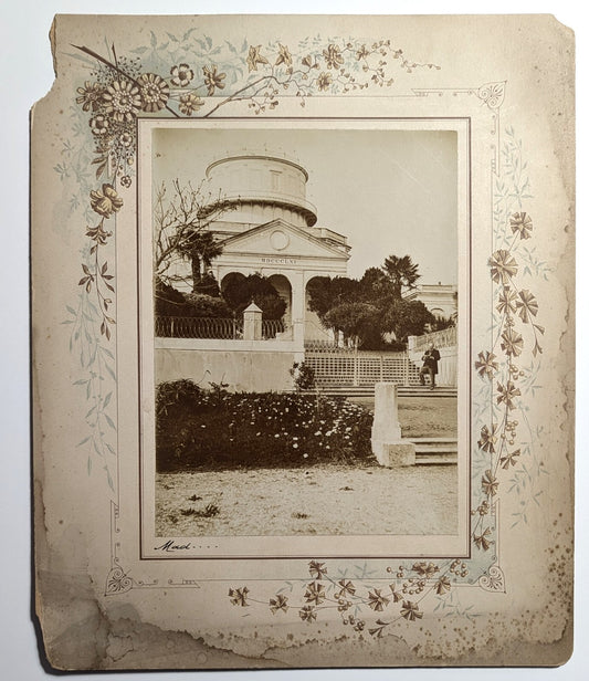 observatoire astronomie Lisbonne tirage citrate vers 1910 photo photographie