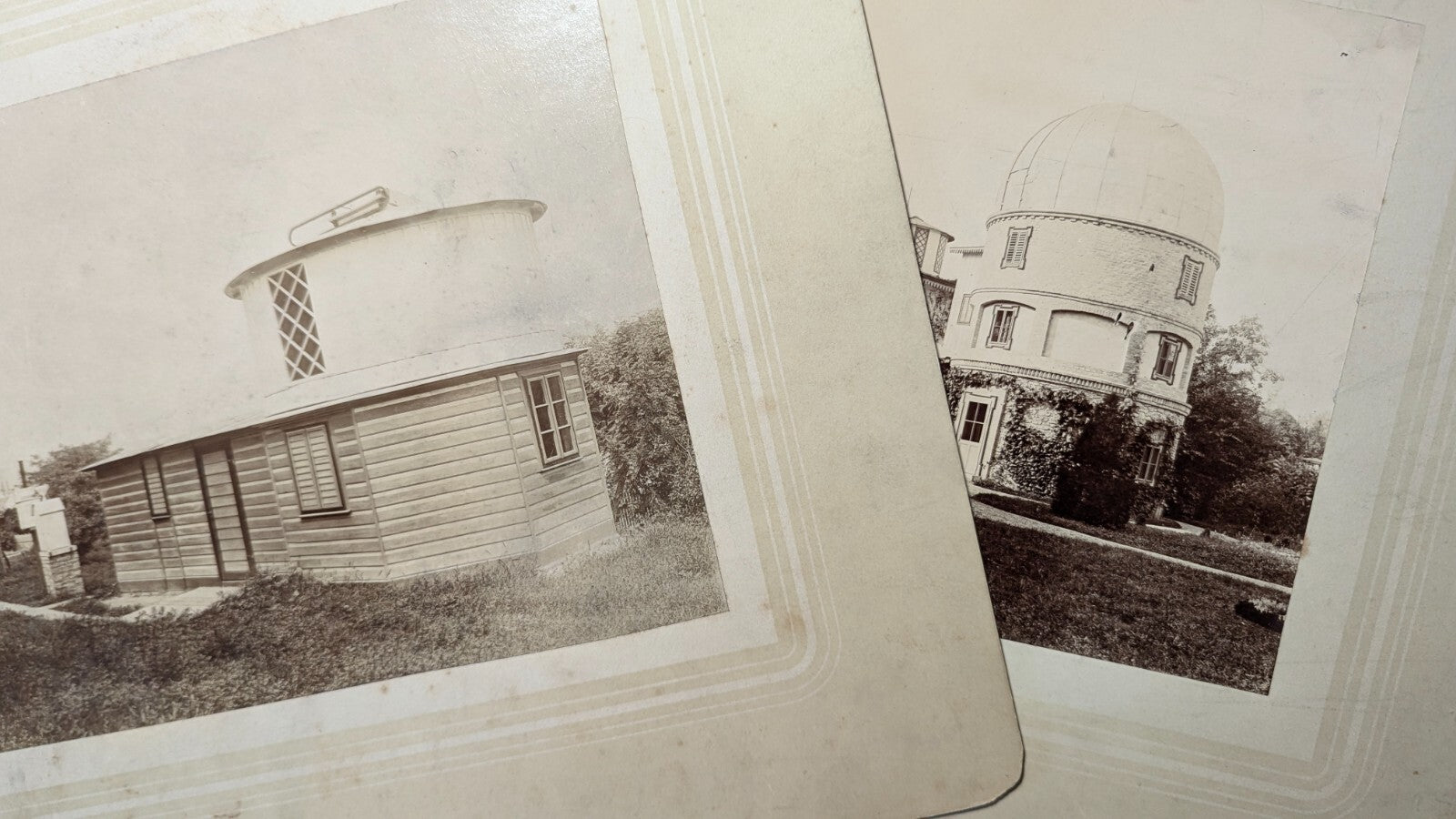 Observatoires astronomie 2 tirage papier citrate vers 1910 photo photographie