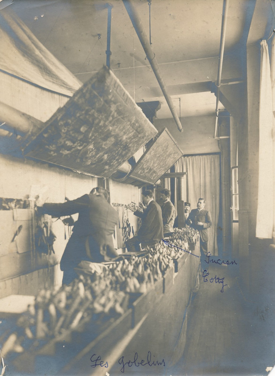 Manufacture Gobelins atelier tissage tapis photo photographie 1910