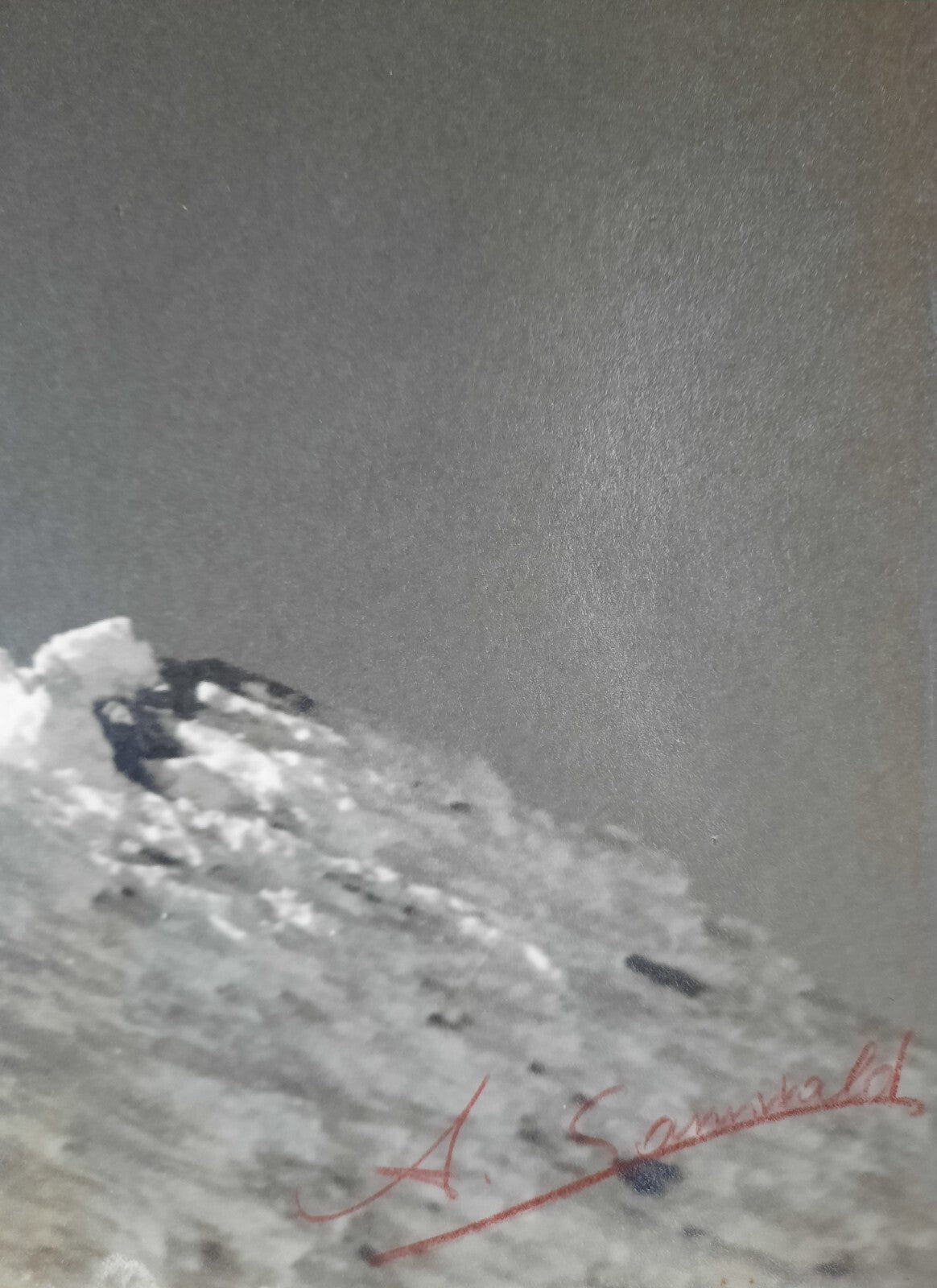 La Croix photo photographie signée Sannwald montagne glace neige v. 1960